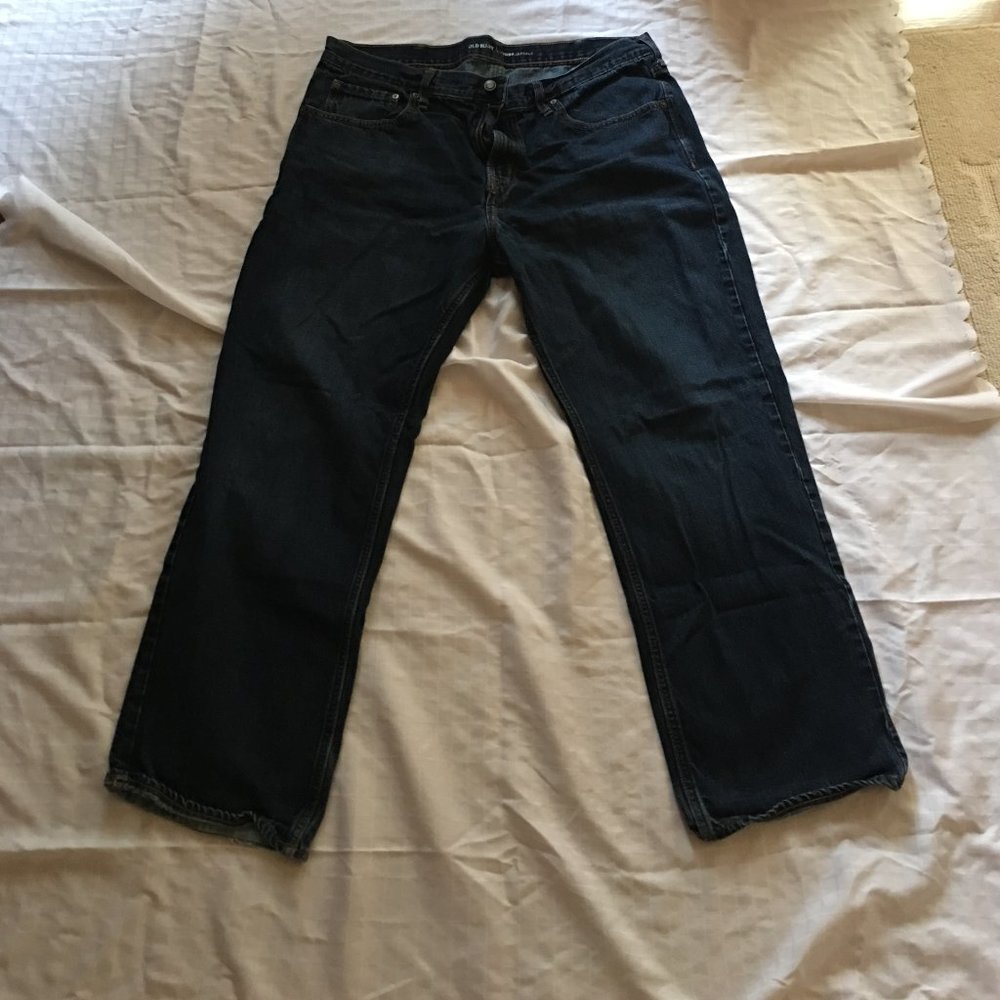 One (1) Pair Old Navy Loose Dark Blue Jeans.